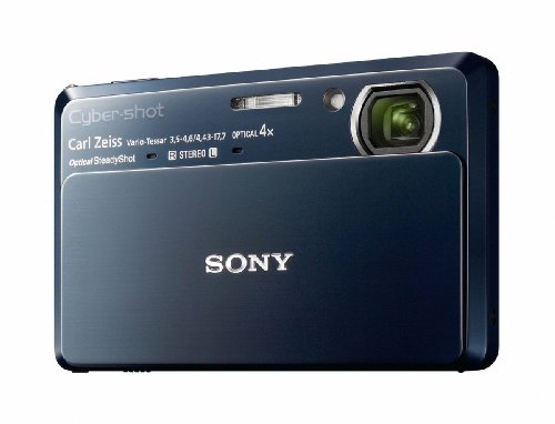 Sony DSC-TX7 10.2MP CMOS Digital Camera with 4x Zoom with Optical Steady Shot Image Stabilization and 3.5 inch Touch Screen LCD (Blue)