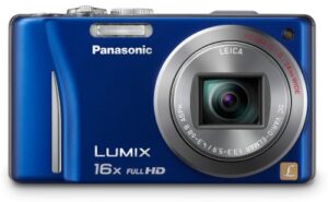 panasonic lumix dmc-zs10 14.1 mp digital camera with 16x wide angle optical image stabilized zoom and built-in gps function (blue)
