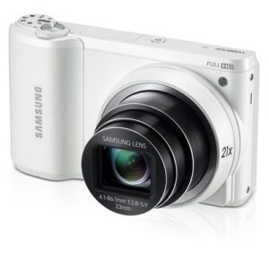 samsung wb800f 16.3mp cmos smart wifi digital camera with 21x optical zoom, 3.0″ touch screen lcd and 1080p hd video (white) (discontinued by manufacturer)