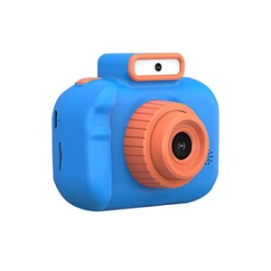 Portable Lightweight 1080P HD Children's Digital Camera, 4800 W Front and Rear,Video and Games,8xdigital Zoom,tf-Card Max 32g with Flashlight,800mah Battery,Gifts for Children (Blue)