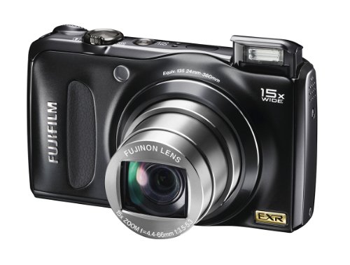 FUJIFILM FinePix Digital Camera F300EXR (Black) F FX-F300EXR B 12MP CCD 15x Optical Zoom Wide angle24mm 3.0-inch Display - International Version