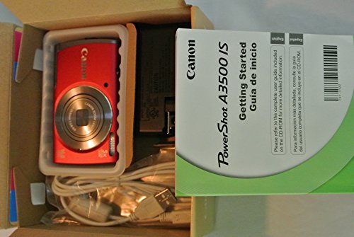 Canon PowerShot A3500 IS 16MP Digital Camera with 5x Optical Image Stabilized Zoom, 3.0-Inch LCD (Red)