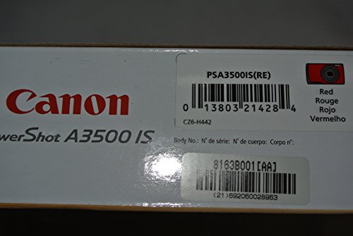 Canon PowerShot A3500 IS 16MP Digital Camera with 5x Optical Image Stabilized Zoom, 3.0-Inch LCD (Red)