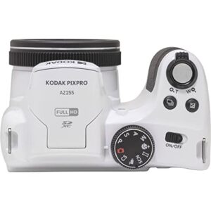 Kodak PIXPRO AZ255 Digital Camera + SanDisk 32GB Memory Card (2) + Digital Camera/Video Case (White)