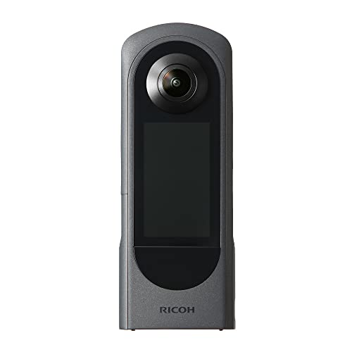 Ricoh Theta X 360-Degree Camera Bundle with 5 TB Portable Hard Drive, Gadget Bag with Accessory and Cleaning Kit (3 Items)