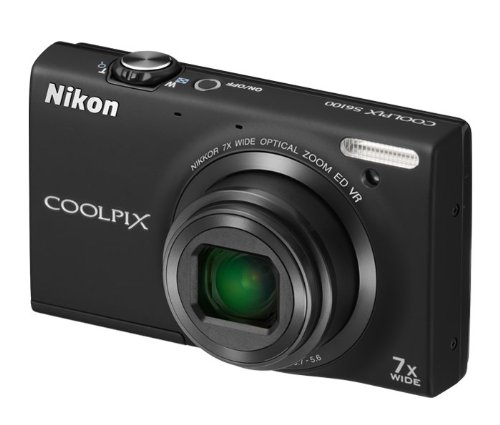 Nikon COOLPIX S6100 16 MP Digital Camera with 7x NIKKOR Wide-Angle Optical Zoom Lens and 3-Inch Touch-Panel LCD (Black)