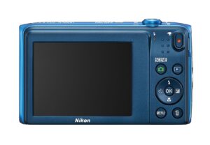 nikon coolpix s3600 20.1 mp digital camera with 8x zoom nikkor lens and 720p hd video (blue) (discontinued by manufacturer)