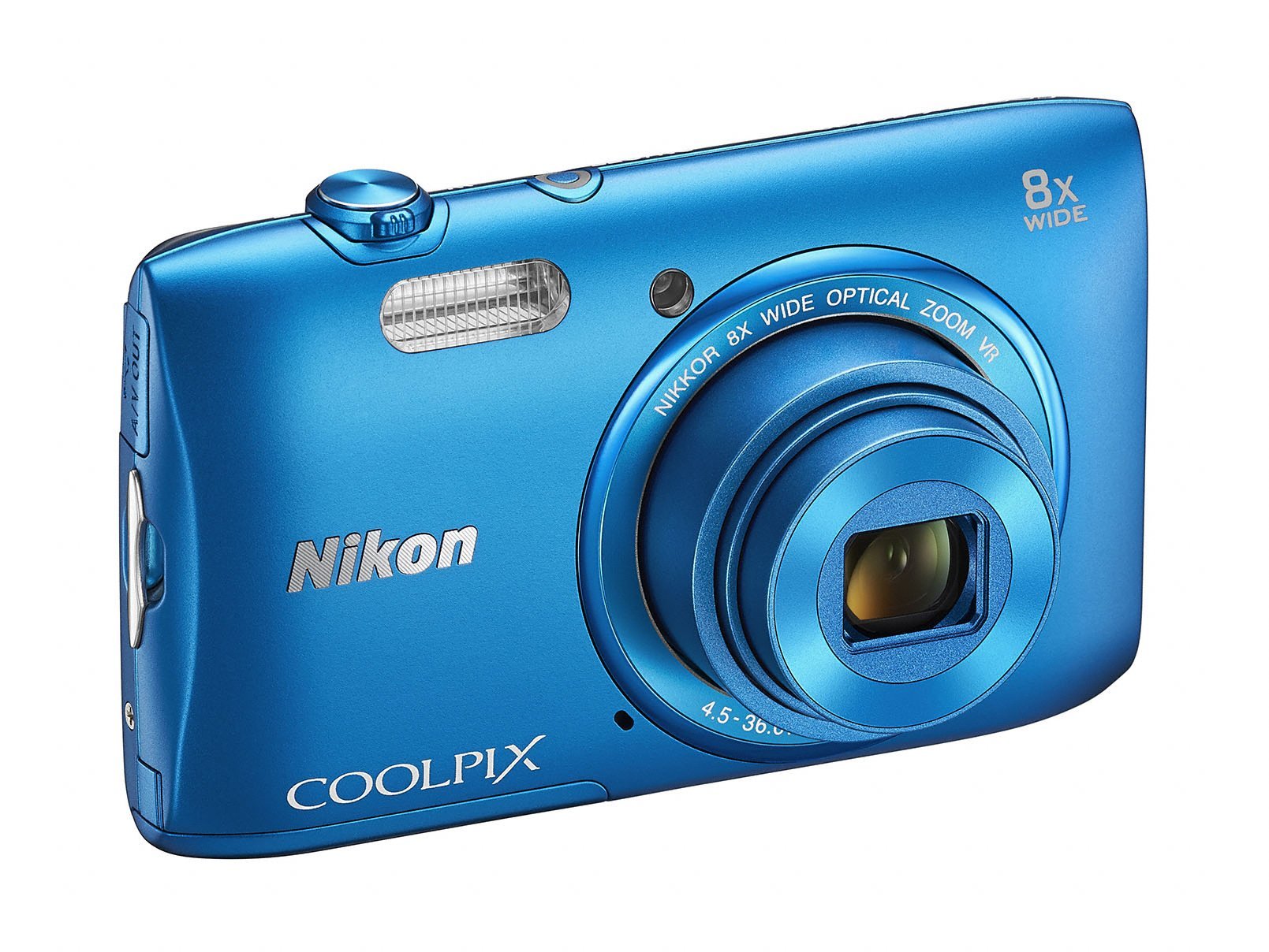 Nikon COOLPIX S3600 20.1 MP Digital Camera with 8x Zoom NIKKOR Lens and 720p HD Video (Blue) (Discontinued by Manufacturer)