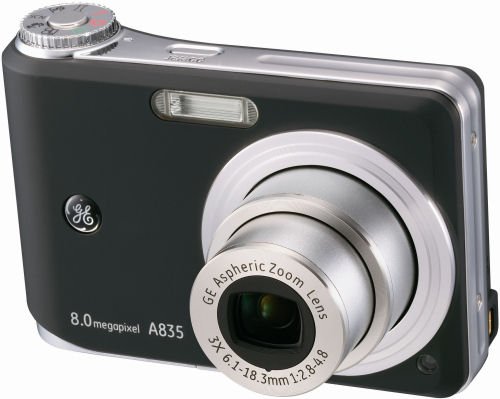 GE-A835 8MP Digital Camera with 3X Optical Zoom (Black)