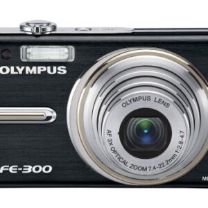 Olympus Stylus FE-300 12MP Digital Camera with Dual Image Stabilized 3X Optical Zoom (Black)