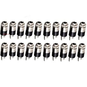 lsgoodcare 20pcs 3.5mm 1/8 inch female stereo jack panel mount connector
