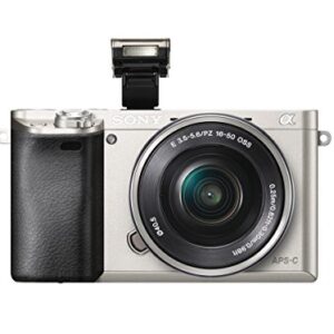 Sony Alpha a6000 Mirrorless Digital Camera with 16-50 mm Lens 24.3MP (Silver) (Renewed)