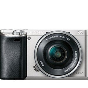 Sony Alpha a6000 Mirrorless Digital Camera with 16-50 mm Lens 24.3MP (Silver) (Renewed)