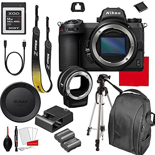 Nikon Z7II Mirrorless Digital Camera 45.7MP (Body Only)+ FTZ Mount Adapter 64GB G Series XQD Memory Card +Accessory Bundle (20 Pieces)