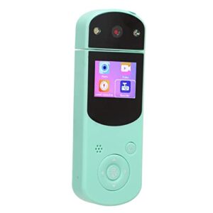 gowenic hd video recorder, pocket vlogging camera clip on camera 16mp digital camera with 1.5in color display, handheld dv camera, built in beauty filter function(green)