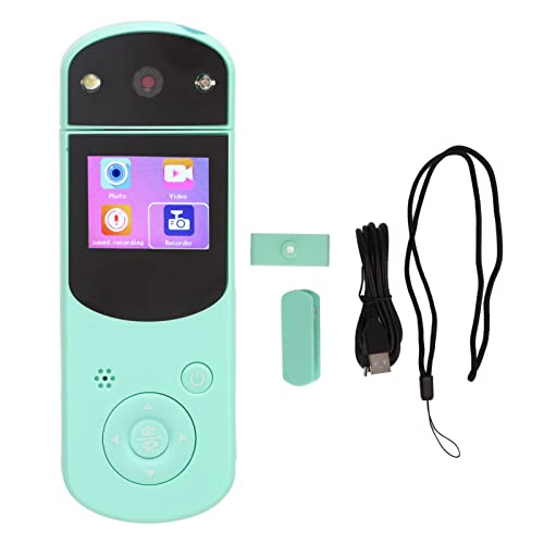 GOWENIC HD Video Recorder, Pocket Vlogging Camera Clip On Camera 16MP Digital Camera with 1.5in Color Display, Handheld DV Camera, Built in Beauty Filter Function(Green)