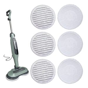 mocsicka 6 packs steam mop vacmop replacement pads for shark s7000 s7001 steam mops, steam & scrub all-in-one, scrubbing washable mop pads for any floors, reusable steam scrub cleaning pads