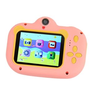 JTLB 1080P 2inch Kids Camera ， Cute Cartoon Design USB HD Digital Children Selfie Camera ，Built in 1000mAh Battery for Birthday (Pink)