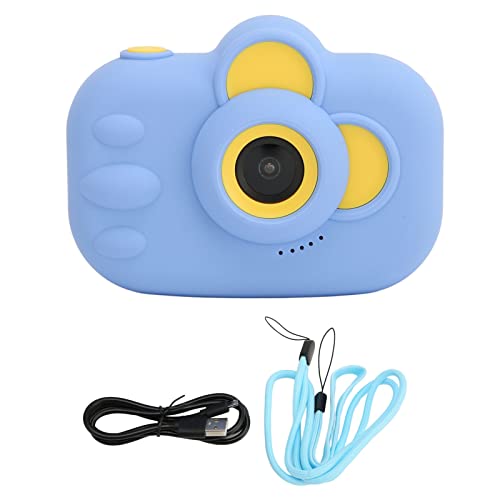 JTLB 1080P 2inch Kids Camera ， Cute Cartoon Design USB HD Digital Children Selfie Camera ，Built in 1000mAh Battery for Birthday (Blue)