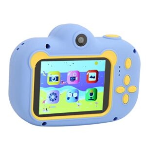 JTLB 1080P 2inch Kids Camera ， Cute Cartoon Design USB HD Digital Children Selfie Camera ，Built in 1000mAh Battery for Birthday (Blue)