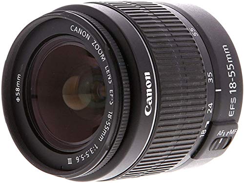 Canon EOS 2000D Rebel T7 Kit with EF-S 18-55mm f/3.5-5.6 III Lens + Accessory Bundle Model Electronics Cloth (Renewed) Black