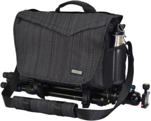 caden camera bag case shoulder messenger photography bag with laptop compartment 14″, tripod holder, compatible for nikon, canon, sony, dslr slr mirrorless cameras waterproof black