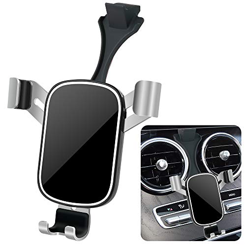 LUNQIN Car Phone Holder For 2019-2021 Mercedes Benz C-Class c260 c200 c300 and 2020-2022 GLC-Class GLC260 GLC300 [Big Phones With Case Friendly] Auto Accessories Interior Decoration Mobile Phone Mount