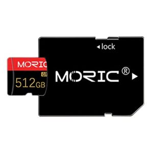 512GB Micro SD Card (Class 10 High Speed) Memory Card for Cameras,Drone,Dash Cam,Camcorder,Surveillance,Smartphone