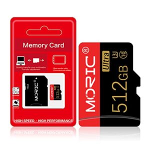 512GB Micro SD Card (Class 10 High Speed) Memory Card for Cameras,Drone,Dash Cam,Camcorder,Surveillance,Smartphone