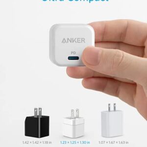 USB C Charger, Anker 20W Fast Charger with Foldable Plug, PowerPort III 20W Cube Charger for iPhone 14/14 Plus/14 Pro/14 Pro Max/13, Galaxy, Pixel 4/3, iPad/iPad Mini, and More (Cable Not Included)