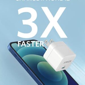 USB C Charger, Anker 20W Fast Charger with Foldable Plug, PowerPort III 20W Cube Charger for iPhone 14/14 Plus/14 Pro/14 Pro Max/13, Galaxy, Pixel 4/3, iPad/iPad Mini, and More (Cable Not Included)