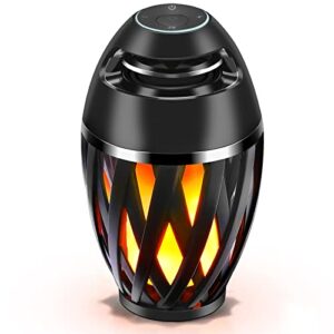 aolweec flame light speaker, led flame speakers torch atmosphere bluetooth speakers & outdoor portable stereo speaker with hd audio and enhanced bass flickers warm lamp bt 5.0 for iphone/ipad/android