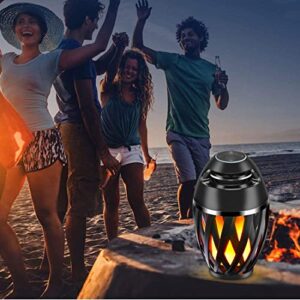 AOLWEEC Flame Light Speaker, Led Flame Speakers Torch Atmosphere Bluetooth Speakers & Outdoor Portable Stereo Speaker with HD Audio and Enhanced Bass Flickers Warm Lamp BT 5.0 for iPhone/iPad/Android