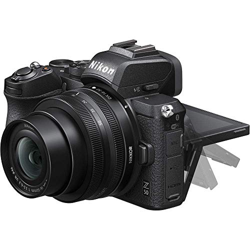 Nikon Z 50 Mirrorless Digital Camera with 16-50mm Lens (1633) + 50-250mm Lens + FTZ Mount Adapter + 2 x EN-EL25 Battery + 64GB Card + Case + Corel Photo Software + More (International Model) (Renewed)