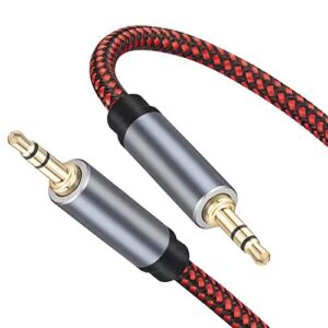 gesseor 3.5mm audio cable 30 ft male to male aux cord aux cable,3.5mm to 3.5 mm stereo audio cable 1/8 shielded aux headphone cable extension male to male auxillary stereo audio cable cord