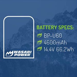 Wasabi Power Battery for Sony BP-U60 and Sony PMW-100, PMW-150, PMW-160, PMW-200, PMW-300, PMW-EX1, PMW-EX1R, PMW-EX3, PMW-EX160, PMW-EX260, PMW-EX280, PMW-F3, PXW-FS5, PXW-FS7