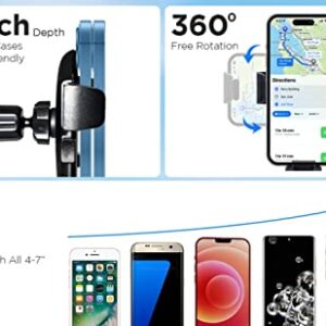 NMOC [Upgraded] Polycarbonate Air Vent Cell Phone Holder for Car, Hands Free Mount With Adjustable Steel Hook, Compatible With Most Smart Phones Including iPhone 14 13 Galaxy S22 S21 S20 And More