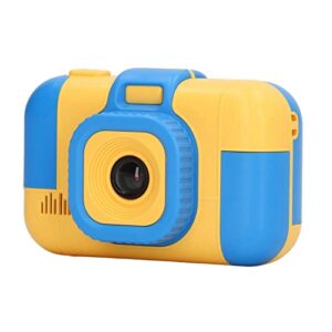 Kids Digital Camera, Dual Cameras 40MP Support Video Recording Round Lovely Childrens Camera Portable ABS Kids Digital Camera with Cartoon Photo Frame