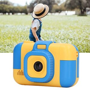 Kids Digital Camera, Dual Cameras 40MP Support Video Recording Round Lovely Childrens Camera Portable ABS Kids Digital Camera with Cartoon Photo Frame