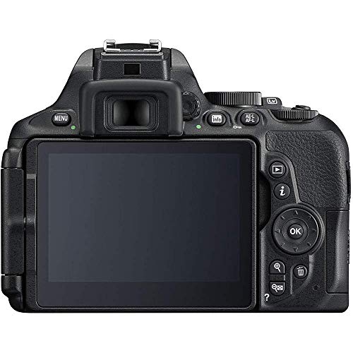 Nikon D5600 DSLR Camera with 18-55mm Lens (1576) + 64GB Memory Card + Case + Corel Photo Software + 2 x EN-EL14 A Battery + Light + Filter Kit + Wide Angle Lens + More (International Model) (Renewed)