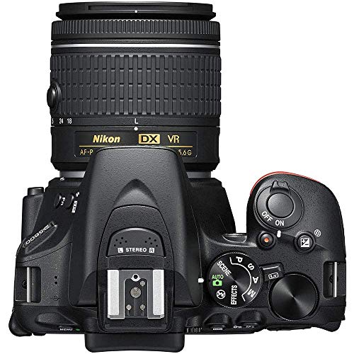 Nikon D5600 DSLR Camera with 18-55mm Lens (1576) + 64GB Memory Card + Case + Corel Photo Software + 2 x EN-EL14 A Battery + Light + Filter Kit + Wide Angle Lens + More (International Model) (Renewed)