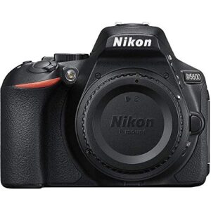 Nikon D5600 DSLR Camera with 18-55mm Lens (1576) + 64GB Memory Card + Case + Corel Photo Software + 2 x EN-EL14 A Battery + Light + Filter Kit + Wide Angle Lens + More (International Model) (Renewed)