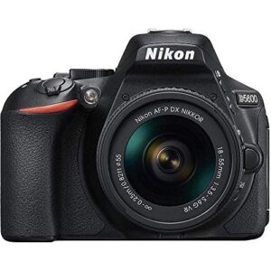 Nikon D5600 DSLR Camera with 18-55mm Lens (1576) + 64GB Memory Card + Case + Corel Photo Software + 2 x EN-EL14 A Battery + Light + Filter Kit + Wide Angle Lens + More (International Model) (Renewed)