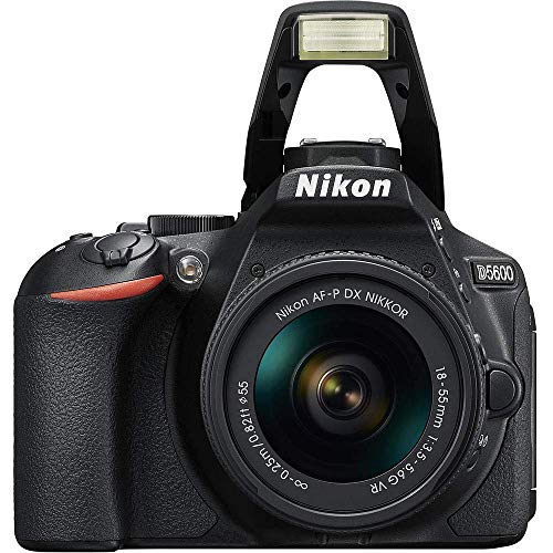 Nikon D5600 DSLR Camera with 18-55mm Lens (1576) + 64GB Memory Card + Case + Corel Photo Software + 2 x EN-EL14 A Battery + Light + Filter Kit + Wide Angle Lens + More (International Model) (Renewed)