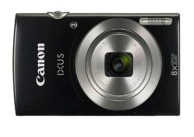 Canon IXUS 185/Elph 180 Black Digital Compact Camera (Renewed)