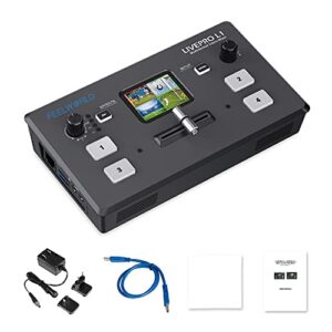 feelworld livepro l1 4 x hdmi inputs multi format video mixer switcher usb 3.0 output real time live streaming multi camera production