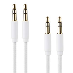 snug 4ft (1.2m) 3.5mm headphones aux cable (male to male) 2 pack