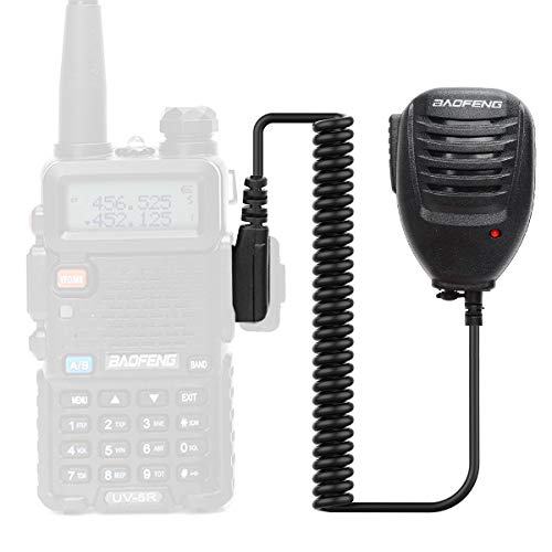 BAOFENG Two Way Radio Handheld Speaker Mic Microphone, Remote Shoulder Mic UV-5R BF-888S UV-82 UV-S9 BF-F8HP UV-10R UV-11R BF-H6 GT-3 GM-15PRO Ham Two Way Radio Walkie Talkie (4 Pack)