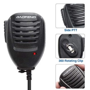 BAOFENG Two Way Radio Handheld Speaker Mic Microphone, Remote Shoulder Mic UV-5R BF-888S UV-82 UV-S9 BF-F8HP UV-10R UV-11R BF-H6 GT-3 GM-15PRO Ham Two Way Radio Walkie Talkie (4 Pack)