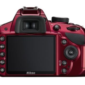 Nikon D3200 24.2 MP CMOS Digital SLR with 18-55mm f/3.5-5.6 AF-S DX VR NIKKOR Zoom Lens (Red)